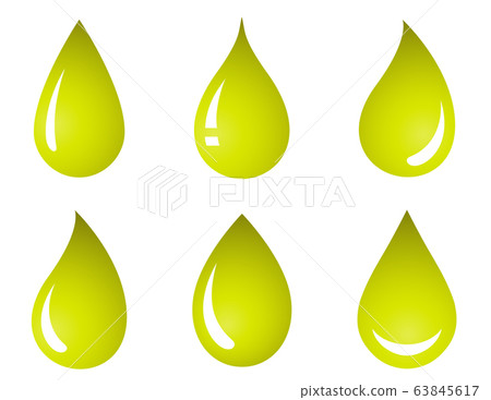 olive oil set of drop icons on white 63845617