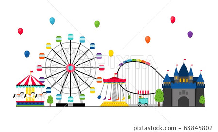 Amusement park banner 63845802