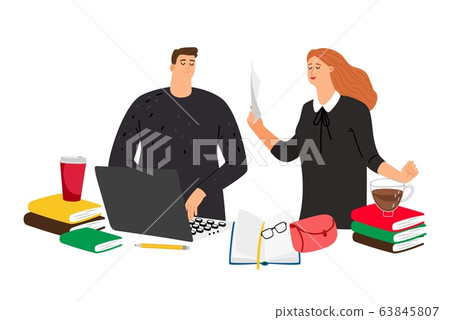 Students studying illustration 63845807