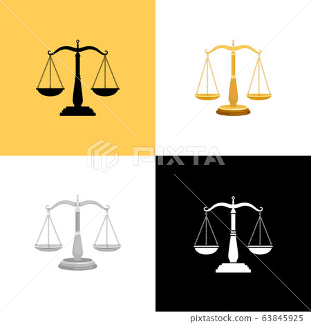 Court scales set - Stock Illustration [63845925] - PIXTA