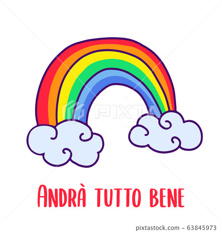Hope symbol - rainbow icon. Coronavirus pandemic 63845973