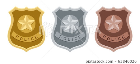 Police badges set 63846026