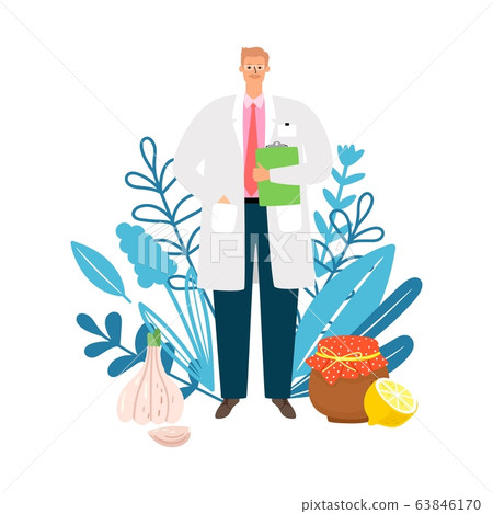Doctor homeopath illustration 63846170