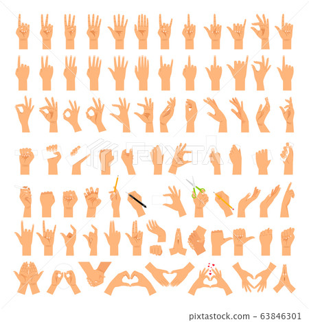 Woman hands and arms expressions 63846301