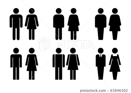 Restroom door pictograms 63846302