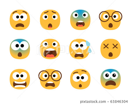 Scared emoticon faces 63846304