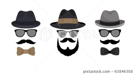 Invisable man hat mustache glasses 63846308