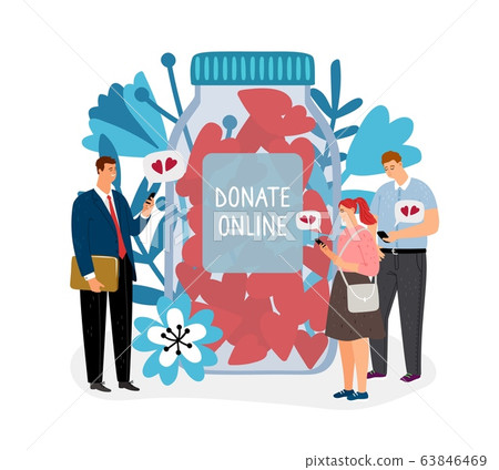 Donate online charity concept 63846469