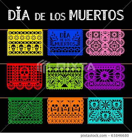 Mexican hanging pecked flags 63846680