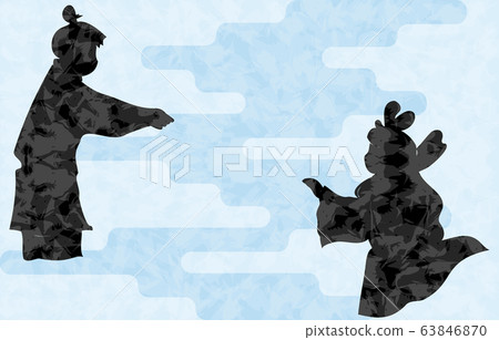 Tanabata orihime and hikoboshi silhouette illustration 63846870