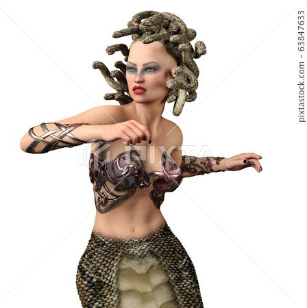 The Medusa isolated on white background 63847633