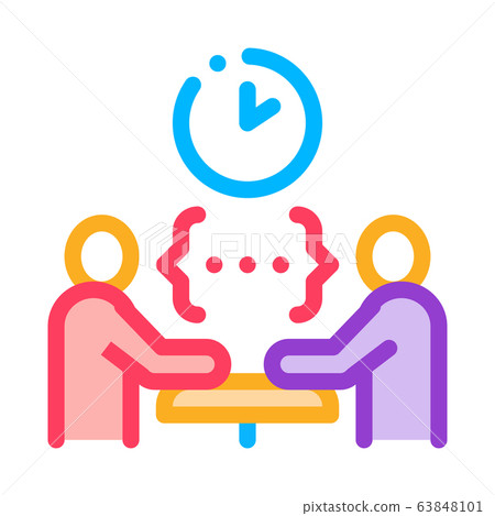 lengthy discussion of the problem icon vector outline illustration lengthy discussion of the problem icon vector outline illustration 63848101