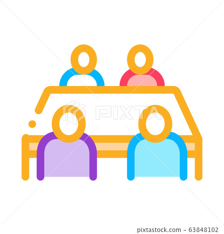 negotiation table icon vector outline illustration negotiation table icon vector outline illustration 63848102