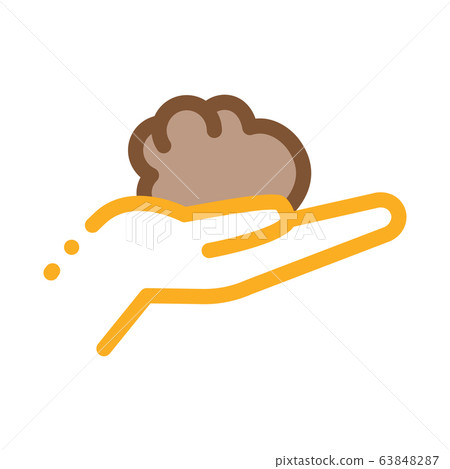 piece of clay in hands icon vector outline illustration piece of clay in hands icon vector outline illustration 63848287