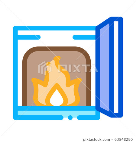 open fire in stove icon vector outline illustration open fire in stove icon vector outline illustration 63848290