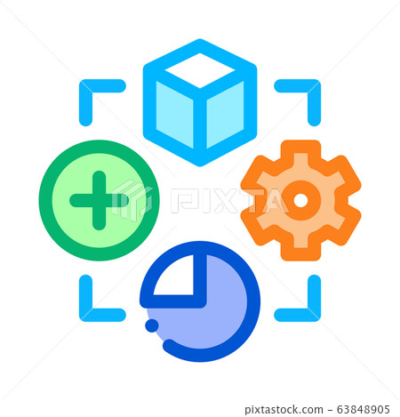 settings software icon vector outline illustration-插圖素材 [63848905 ...