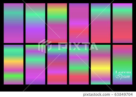 Spring colorful, beauty gradient set - Stock Illustration [63849704 ...