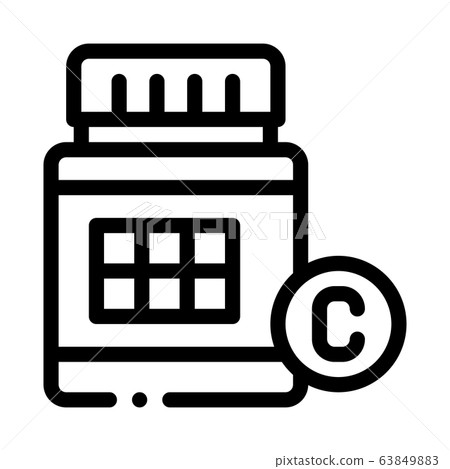 vitamin bottle icon vector outline illustration vitamin bottle icon vector outline illustration 63849883