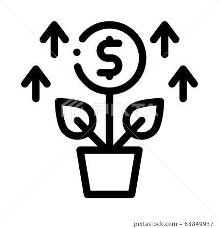 growing money tree icon vector outline illustration growing money tree icon vector outline illustration 63849937