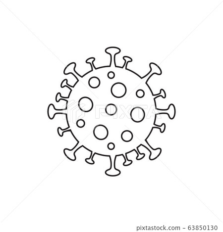 Vector flat outline 2019-nCoV Novel Coronavirus Vector flat outline 2019-nCoV Novel Coronavirus 63850130