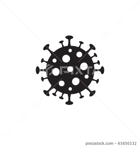 Vector flat black 2019-nCoV Novel Coronavirus Icon Vector flat black 2019-nCoV Novel Coronavirus Icon 63850132