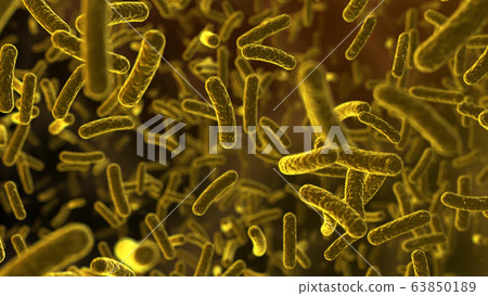 Virus bio influenza SARS coronavirus disease bacteria cells medical 3D illustration 63850189