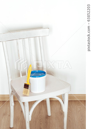 Upcycling concept. Old wooden retro chair, paint 63852203