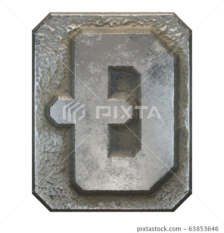 Industrial metal symbol dashcoin on white background 3d Industrial metal symbol dashcoin on white background 3d 63853646