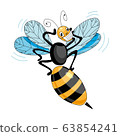 The wasp in a mask vector. The wasp is panicking. 63854241
