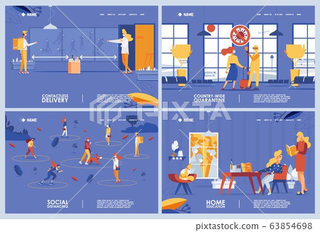Vector concept banners about coronavirus pandemic. - Stock Illustration ...