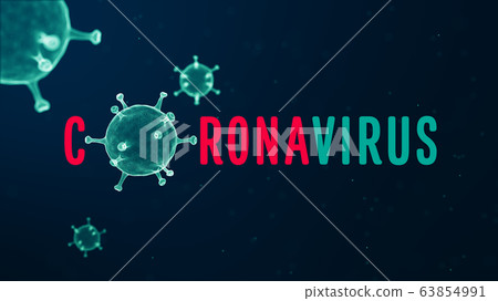 Virus cells flowing viral disease outbreak 63854991