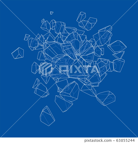 A bunch of stones. Vector illustration A bunch of stones. Vector illustration 63855244