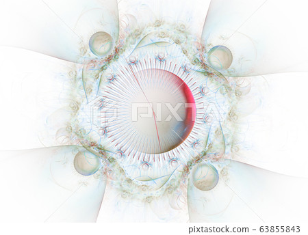 Lacy colorful clockwork pattern. Digital fractal 63855843