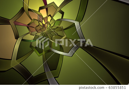 Abstract stain glass flower pattern. Abstract stain glass flower pattern. 63855851