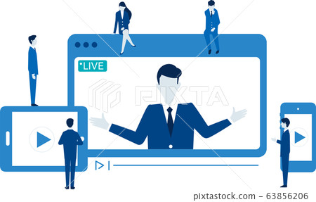 遠程辦公的插圖圖像 63856206