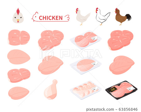 雞肉和雞肉插圖集 雞肉和雞肉插圖集 63856846