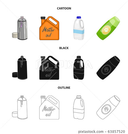 Isolated object of plastic and container sign. Set of plastic and packaging vector icon for stock. Isolated object of plastic and container sign. Set of plastic and packaging vector icon for stock. 63857520