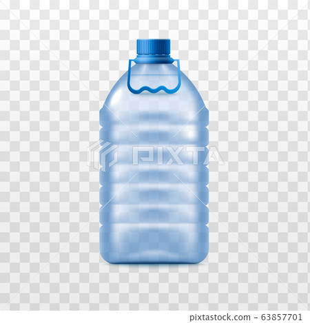 Template of plastic bottle water container realistic vector illustration isolated. 63857701