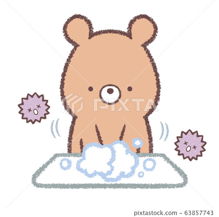 Hand wash bear and fungus 63857743