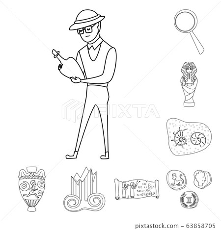 Vector illustration of story and research sign. Set of story and discovery stock symbol for web. Vector illustration of story and research sign. Set of story and discovery stock symbol for web. 63858705