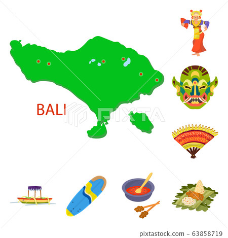 Isolated object of bali and indonesia logo. Collection of bali and caribbean vector icon for stock. Isolated object of bali and indonesia logo. Collection of bali and caribbean vector icon for stock. 63858719