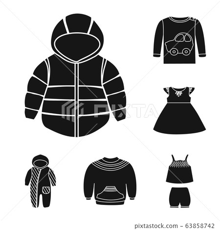 Vector illustration of little and cotton icon. Collection of little and kid vector icon for stock. 63858742