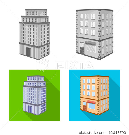 Isolated object of construction and building symbol. Set of construction and estate stock symbol for web. Isolated object of construction and building symbol. Set of construction and estate stock symbol for web. 63858790
