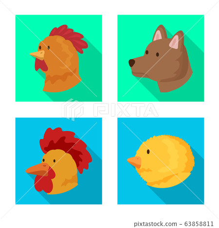 Isolated object of agriculture and breeding symbol. Set of agriculture and organic stock vector illustration. 63858811