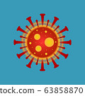Symbol of The virus Covid-19 isolated. 63858870