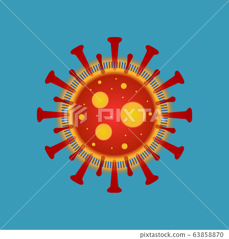 Symbol of The virus Covid-19 isolated. Symbol of The virus Covid-19 isolated. 63858870
