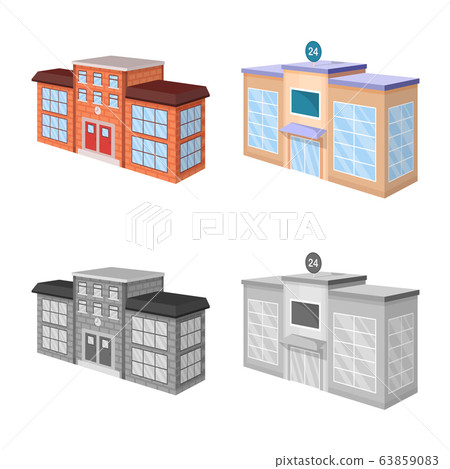 Isolated object of construction and building symbol. Collection of construction and estate stock symbol for web. 63859083