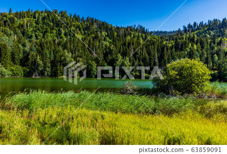 Kahisi Lake Dabadzveli landscape Samtskhe Javakheti Georgia Europe landmark 63859091
