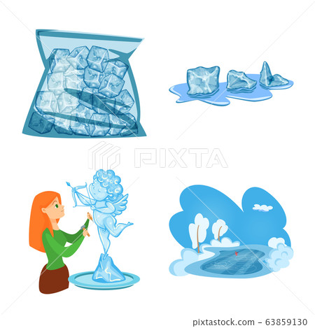 Vector design of frost and water symbol. Set of frost and wet stock vector illustration. Vector design of frost and water symbol. Set of frost and wet stock vector illustration. 63859130