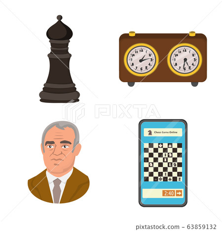 Isolated object of chess and game icon. Set of chess and strategy stock symbol for web. Isolated object of chess and game icon. Set of chess and strategy stock symbol for web. 63859132
